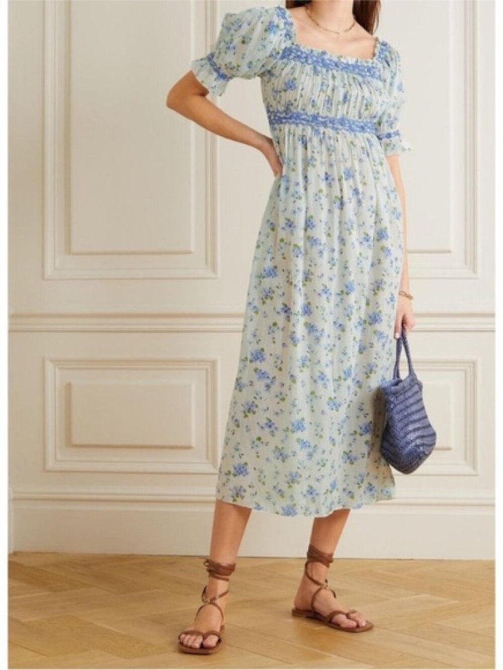 Dôen Eclipse Dress in Blue Primrose Floral
